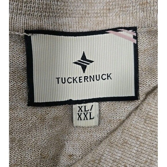 Tuckernuck Casual Polo Long Sleeve Shirt Sweater Linen Blend Beige Size XL/XXL - Picture 6 of 10